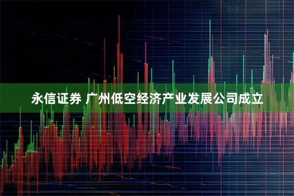 永信证券 广州低空经济产业发展公司成立