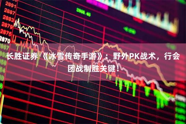 长胜证券 《冰雪传奇手游》：野外PK战术，行会团战制胜关键！