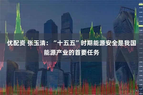 优配资 张玉清：“十五五”时期能源安全是我国能源产业的首要任务