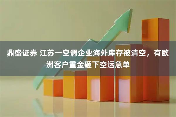 鼎盛证券 江苏一空调企业海外库存被清空，有欧洲客户重金砸下空运急单